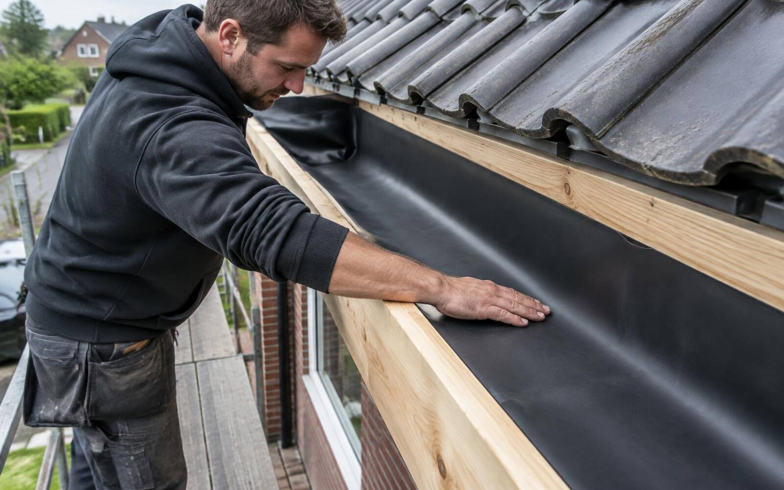 Bakgoot wordt bekleed met EPDM